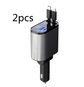 Metal Car Charger 100W Super Fast Charging Car Cigarette Lighter USB And TYPE-C Adapter - Image 8